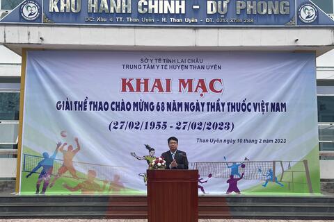 Trung tâm y tế huyện Than Uyên tổ chức giải thể thao chào mừng 68 năm ngày Thầy thuốc Việt Nam (27/02/1955 - 27/02/2023)